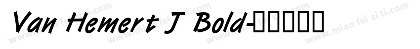 Van Hemert J Bold字体转换